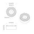 vidaXL Podložky na nohy stoličky 12 ks Priehľadná Ø 15 x 16 mm PVC