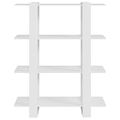 vidaXL Knižnica/deliaca stena biela 100x30x123,5 cm
