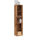 vidaXL Skrinky na CD 2 ks, staré drevo 21x16x93,5 cm, kompozitné drevo