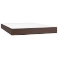 vidaXL Boxspring posteľ s matracom hnedá 140x190 cm umelá koža