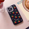 Puzdro Strawberry pre iPhone 11 čierne