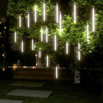 vidaXL Svetlá meteor 20ks 30cm studené biele 480LED vnútorné vonkajšie