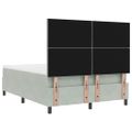 vidaXL Posteľ s pružinovým rámom Svetlosivá 140 x 190 cm Zamat