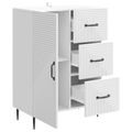 vidaXL Servírovacia skriňa Biela 66 x 34,5 x 89,5 cm Kompozitné drevo