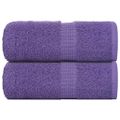vidaXL Uteráky pre hostí FROGN 2 ks fialové 30x50 cm 360 g/m²