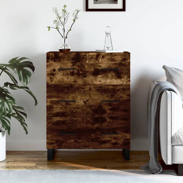 vidaXL Komoda dymový dub 69,5x34x90 cm kompozitné drevo