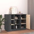 vidaXL Komoda sivá 100x40x75 cm borovicový masív