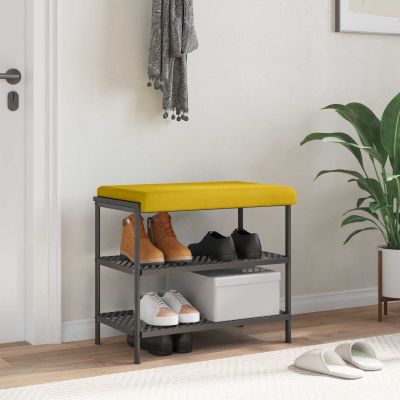 vidaXL Vankúš na lavičku Zamat Žltá Hĺbka 35 cm
