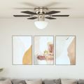vidaXL Ozdobný stropný ventilátor s osvetlením, 82 cm tmavohnedý