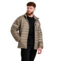 Pánska bunda Puffer Vetiver/Black - GymBeam, veľkosť M, veľkosť oblečenia M