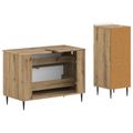vidaXL Súprava kúpeľňových skríň v 2 kusoch ZWOLLE Dub artisan
