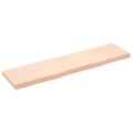vidaXL Nástenná polica 160x40x(2-6) cm neošetrený dubový masív