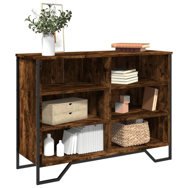 vidaXL Komoda dymový dub 101x35,5x74,5 cm kompozitné drevo