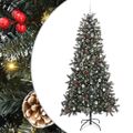 vidaXL Umelý vianočný stromček Zelená 240 cm PVC, plast a oceľ