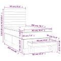 vidaXL Posteľný rám boxsping s matracom sivohnedý 90x200 cm látka