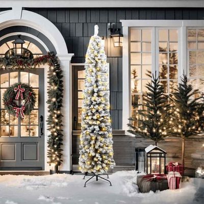 vidaXL Umelý vianočný stromček Zelená 210 cm PVC, oceľ a plast