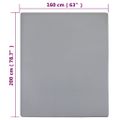vidaXL Priliehavé prestieradlá Jersey 2 ks sivé 160x200 cm bavlna