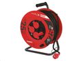 Predlužovací kábel EMOS P084251 PROFI na bubne 25 m / 4 zásuvky / čierny / guma / 230 V / 1,5 mm2