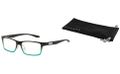 GUNNAR kancelářske/herní brýle CRUZ ONYX-TEAL * čírá skla * BLF 35 * NATURAL focus Brýle, herní, pro deti, cerno-zelené obroucky, cirá skla