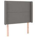 vidaXL Čelo postele so záhybmi tmavosivé 103 x 16 x 118/128 cm látka