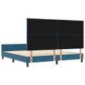 vidaXL Posteľ s pružinovým rámom Tmavomodrá 180 x 200 cm Zamat