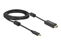 Kábel video/audio - 24 pin USB-C s pinmi (male) do HDMI s pinmi (male) - 3 m - čierna - podporuje 4K, aktívny