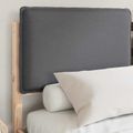 vidaXL Rám postele s čalúneným čelom Tmavo šedá 150 x 200 cm
