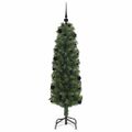 vidaXL Umelý vianočný stromček Zelená 150 cm PVC, oceľ a plast