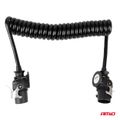 Spirálový kábel TIR 2x 15 PIN 5m 24V AMIO-04382