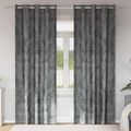 vidaXL Sametové závesy 2 ks Sivá 225 x 140 cm Zamat