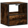 vidaXL Nástenný nočný stolík dymový dub 40x31x39,5 cm