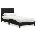 vidaXL Posteľ s matracom Hanko čierna 90x200 cm látka