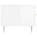vidaXL Konferenčné stolíky 2 ks lesklé biele 50x50x40 cm kompoz. drevo