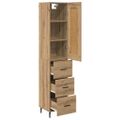 vidaXL Highboard Remeselný dub 34,5 x 34 x 180 cm Kompozitné drevo