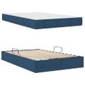 vidaXL Postel s úložným prostorem a matrací Modrá 120 x 200 cm