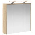 vidaXL Kúpeľňová zrkadlová skrinka Sonoma dub 63,5 x 16 x 62,5 cm