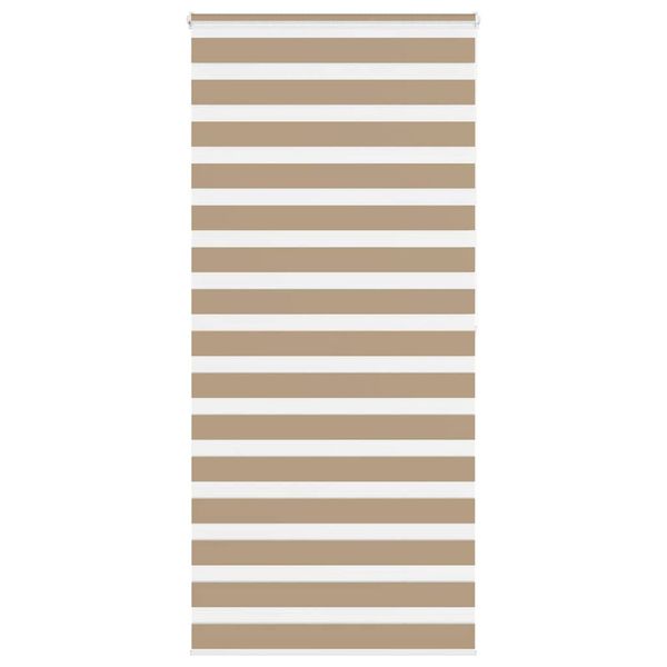 vidaXL Zebrová roleta pieskovo hnedá 110x200 cm šírka látky 105,9 cm polyester