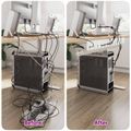vidaXL Úložný box na káble pod stôl 2 ks Biela 44 x 11,5 x 13,5 cm