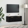 vidaXL Nástenná skrinka 100 x 36.5 x 35 cm Kompozitné drevo Čierny dub
