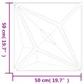 vidaXL Nástenné panely 12 ks 50 x 50 cm Biela hviezda XPS Pena