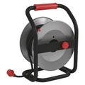 Predlžovací kábel EMOS P084254 PROFI na bubne 25 m / 4 zás. / čierny / guma-neoprén / 230V / 1,5 mm2