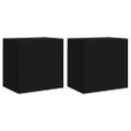vidaXL TV nástenné skrinky 2 ks čierne 40,5x30x40 cm kompozitné drevo