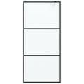 vidaXL Sprchová zástena čierna 90x195 cm matné ESG sklo