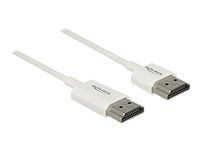 HDMI kábel s Ethernetom - HDMI (samec) na HDMI (samec) - 3 m - trojnásobne tienený - biela - podpora 4K