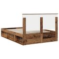 vidaXL Rám postele Staré drevo 150 x 200 cm Masívne borovicové drevo