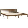 vidaXL Posteľný rám s čelom medovo-hnedý 200x200 cm masívne drevo