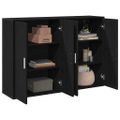 vidaXL Servírovacia skriňa 2 ks Čierny dub 60 x 31 x 84 cm