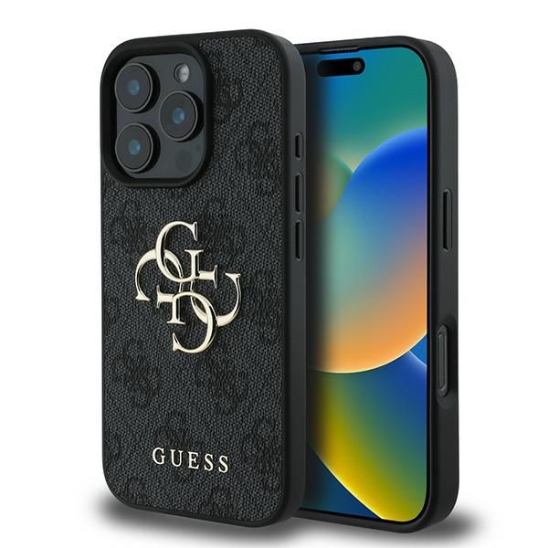 Puzdro Guess pre iPhone 16 Pro 6,3" GUHCP16L4GMGGR 4G Big Logo čierne