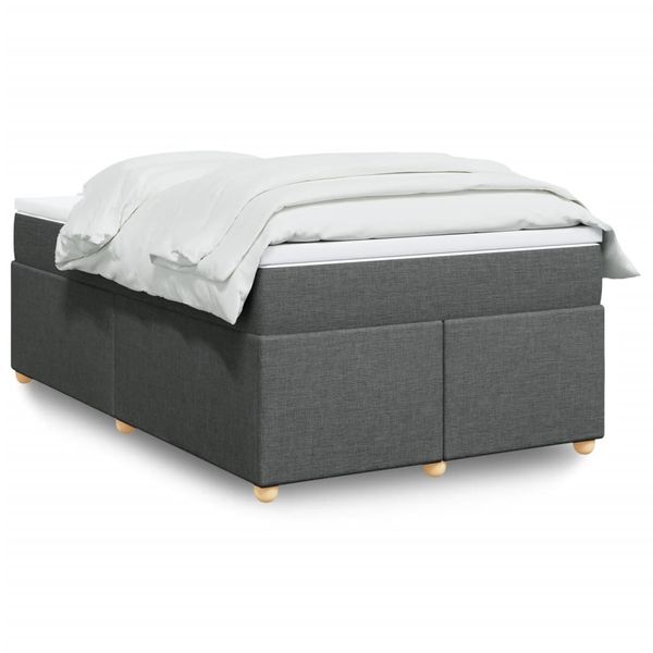 vidaXL Boxspring posteľ s matracom tmavosivý 120x200 cm látka