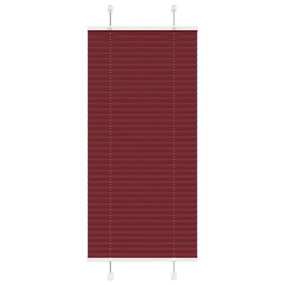 vidaXL Plisovaná roleta bordová červená 65x100 cm šírka látky 64,4 cm polyester